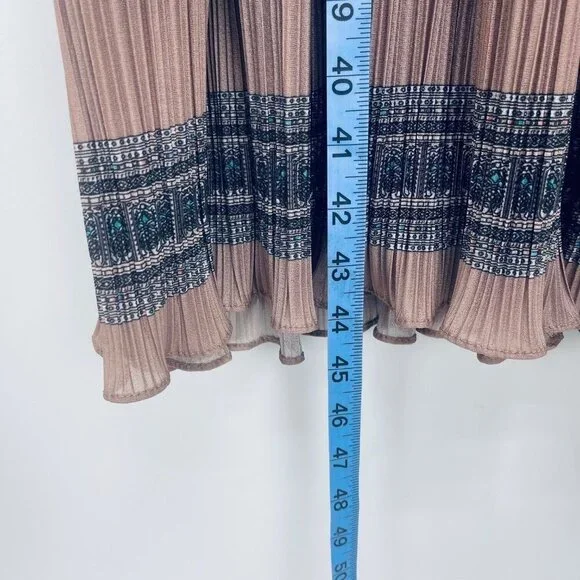 Vintage Lady Carol of New York Dress Size L Women’s Pleated Brown